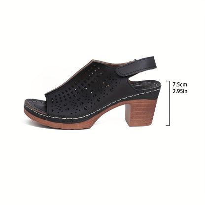 EleganzaStride™ – Vrouwen Sandalen met Elegante Dikke Hak en Comfort-3