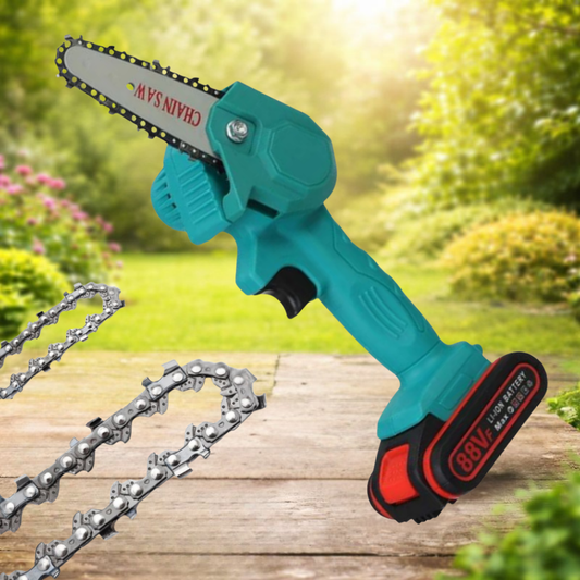 Accu Kettingzaag Handzaag Compact voor Snoeien en Tuinonderhoud - Velinix