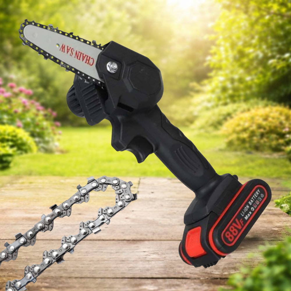 Accu Kettingzaag Handzaag Compact voor Snoeien en Tuinonderhoud