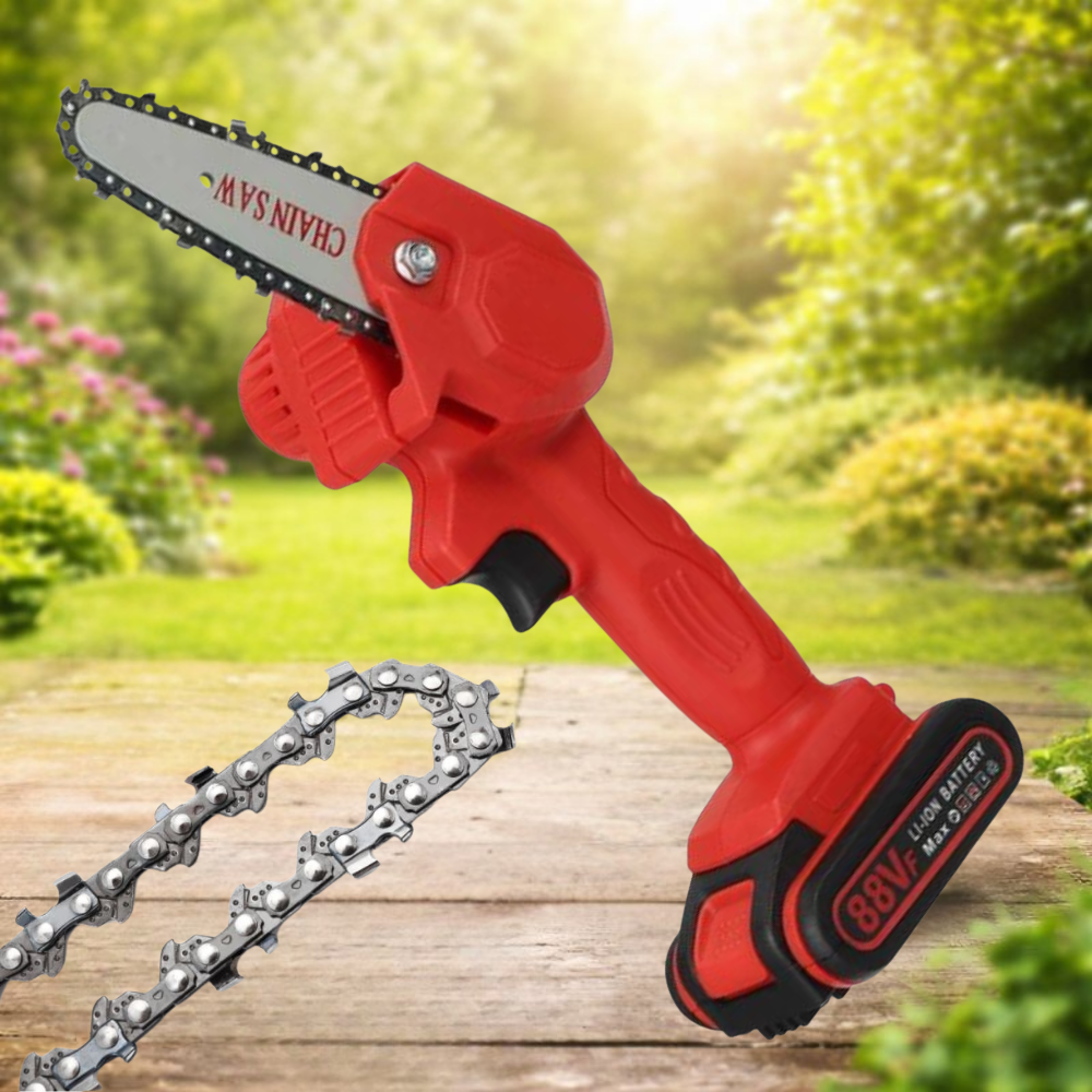 Accu Kettingzaag Handzaag Compact voor Snoeien en Tuinonderhoud