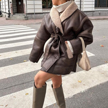 Donswitte Warme Winterjas voor Vrouwen