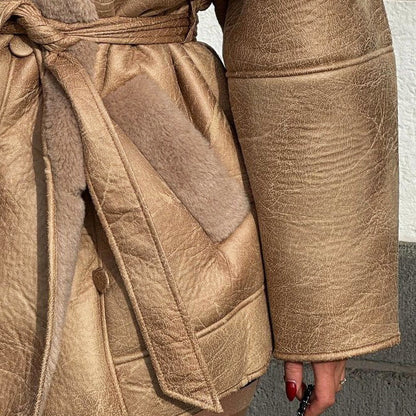 Donswitte Warme Winterjas voor Vrouwen