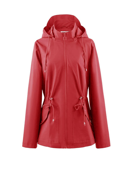 Waterdichte Jas met Capuchon voor Vrouw Elegant en Functioneel