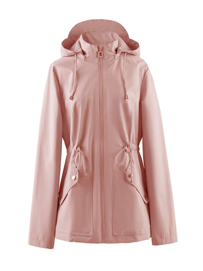 Waterdichte Jas met Capuchon voor Vrouw Elegant en Functioneel