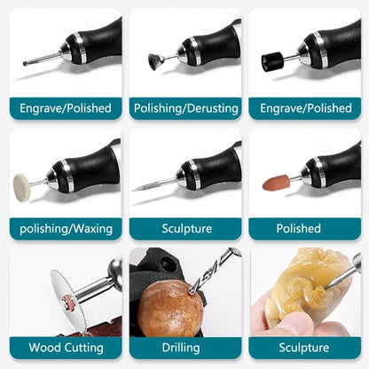 EngraveMaster™ - Professionele Draadloze Graveerpen voor Hout, Glas & Metaal