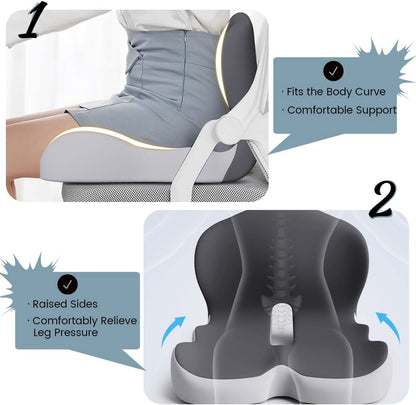 Zitkussen Memory Foam U-Vorm Antislip en Wasbaar