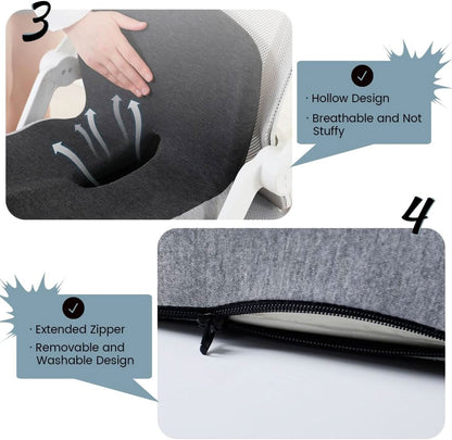 Zitkussen Memory Foam U-Vorm Antislip en Wasbaar