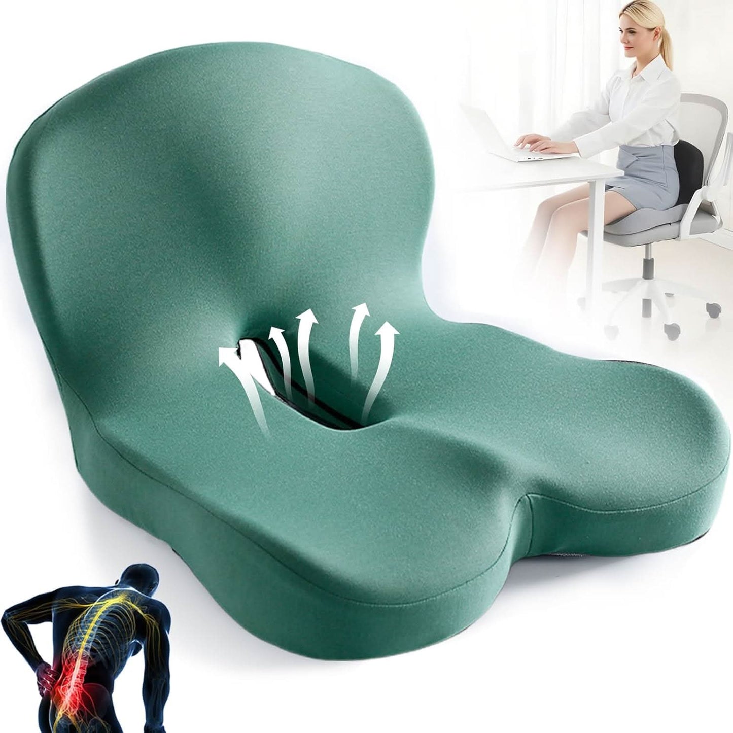 Ergonomisch Zitkussen voor Rugsteun met Geheugenschuim
