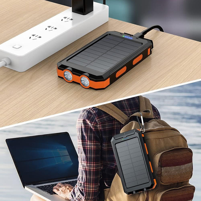 Externe batterij met zonneoplader voor mobiele telefoons 1