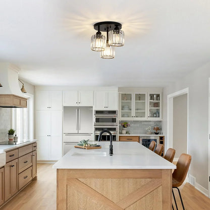 Plafondlamp Semi-Flush met Kristallen Modern Design voor Slaapkamer en Woonkamer
