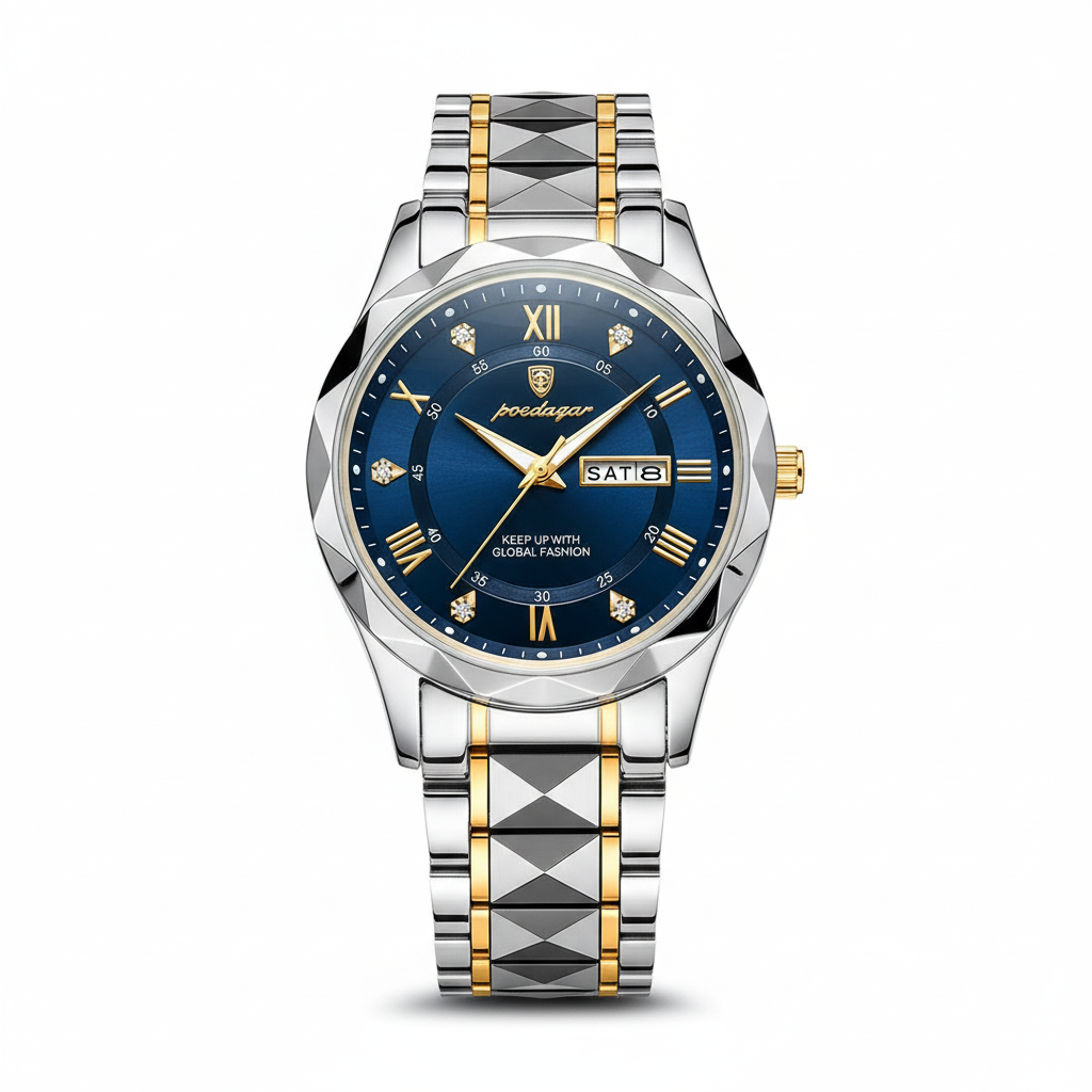 Luxe Herenhorloge 316L RVS met Quartzbeweging en Datum - Velinix