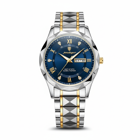 Luxe Herenhorloge 316L RVS met Quartzbeweging en Datum - Velinix