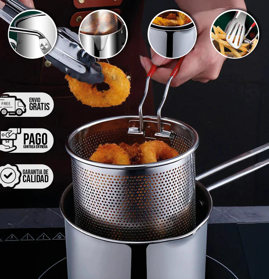 Frituurpan voor Aardappelen met Timer en Thermometer