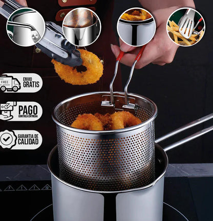 Frituurpan voor Aardappelen met Timer en Thermometer