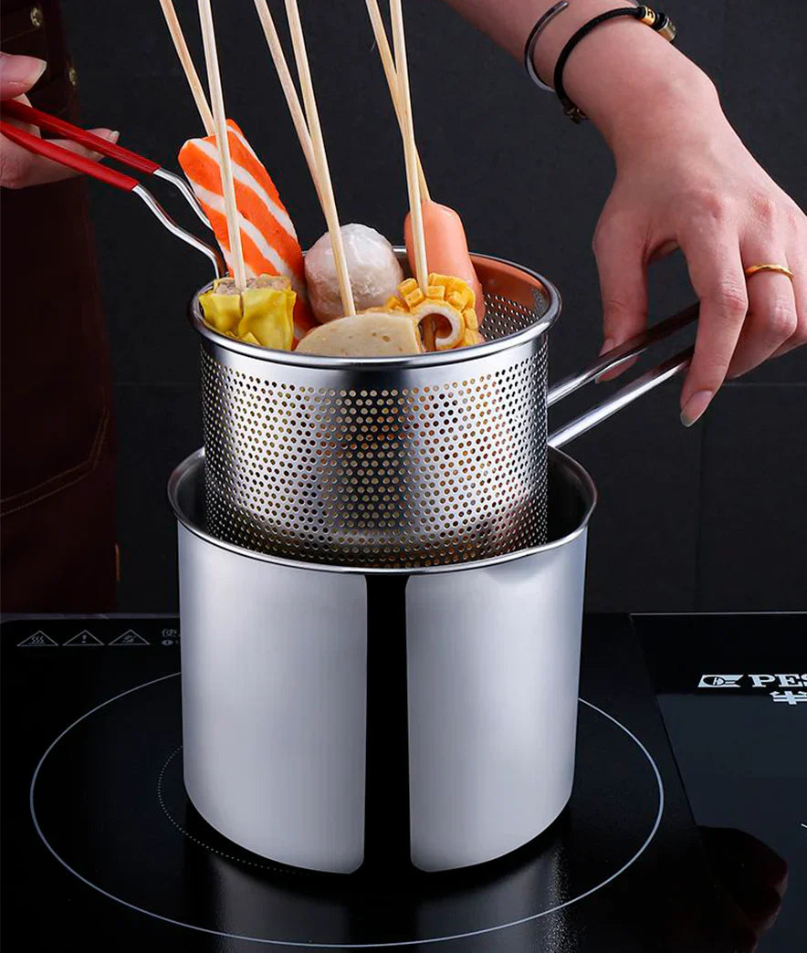Frituurpan voor Aardappelen met Timer en Thermometer
