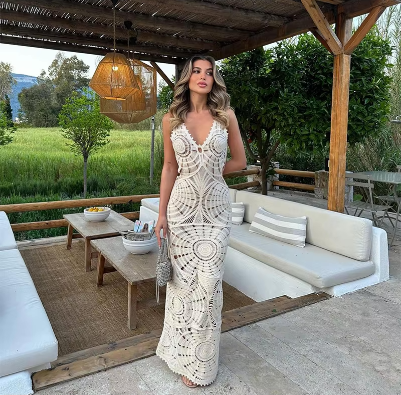 Faye™ – Dames Lange Maxi Jurk Luchtig & Elegant voor Zomerlooks