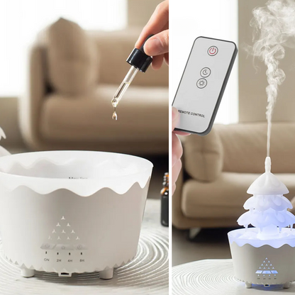 Kerstdiffuser AromaBoom Ultrasone LED USB Luchtbevochtiger