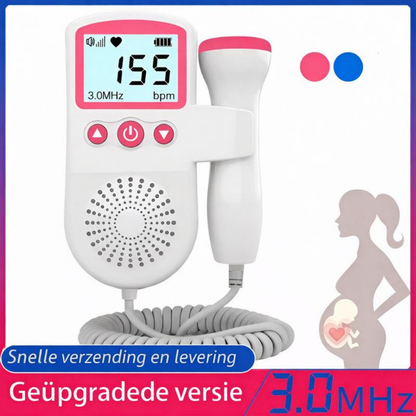 Baby Hartslagmeter Fetal Doppler Zwangerschap LCD Scherm