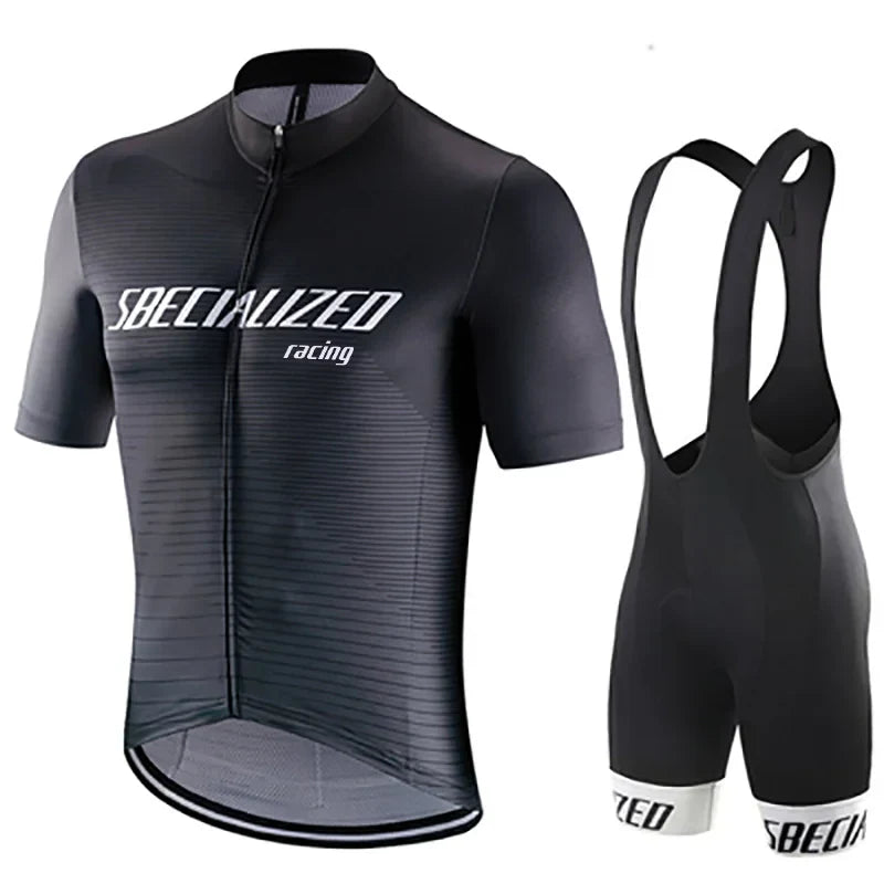 Fietskleding Set Heren - Ademende Wielertrui en Bib Shorts voor Zomer
