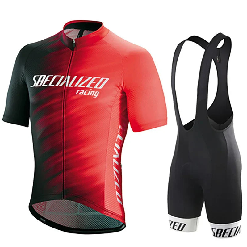 Fietskleding Set Heren - Ademende Wielertrui en Bib Shorts voor Zomer