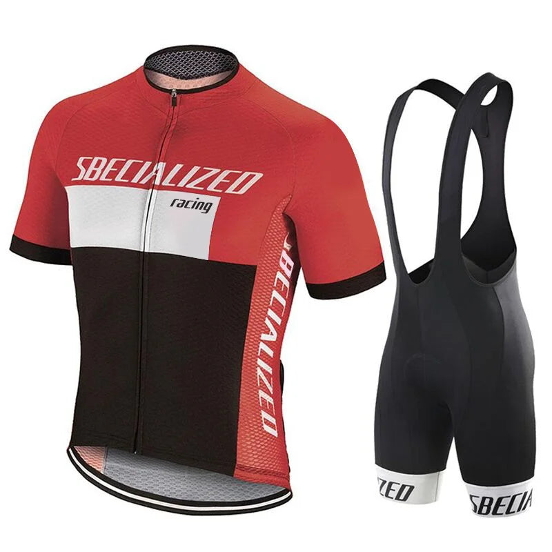 Fietskleding Set Heren - Ademende Wielertrui en Bib Shorts voor Zomer