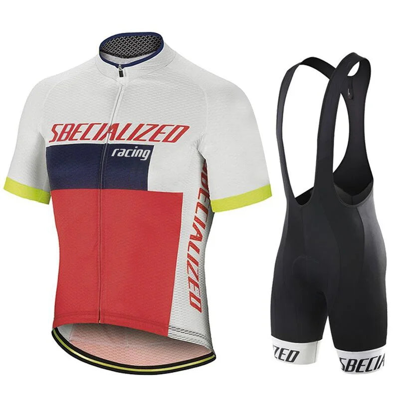 Fietskleding Set Heren - Ademende Wielertrui en Bib Shorts voor Zomer