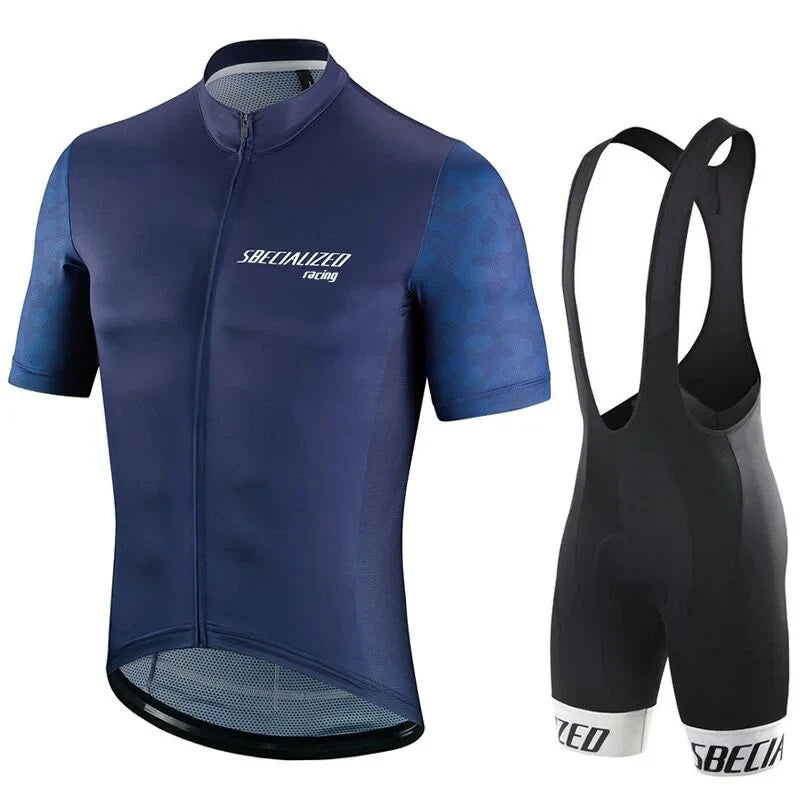Fietskleding Set Heren - Ademende Wielertrui en Bib Shorts voor Zomer