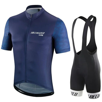 Fietskleding Set Heren - Ademende Wielertrui en Bib Shorts voor Zomer