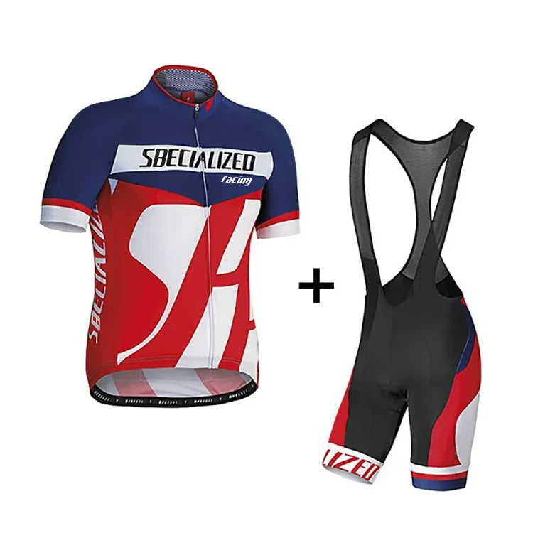 Fietskleding Set Heren - Ademende Wielertrui en Bib Shorts voor Zomer