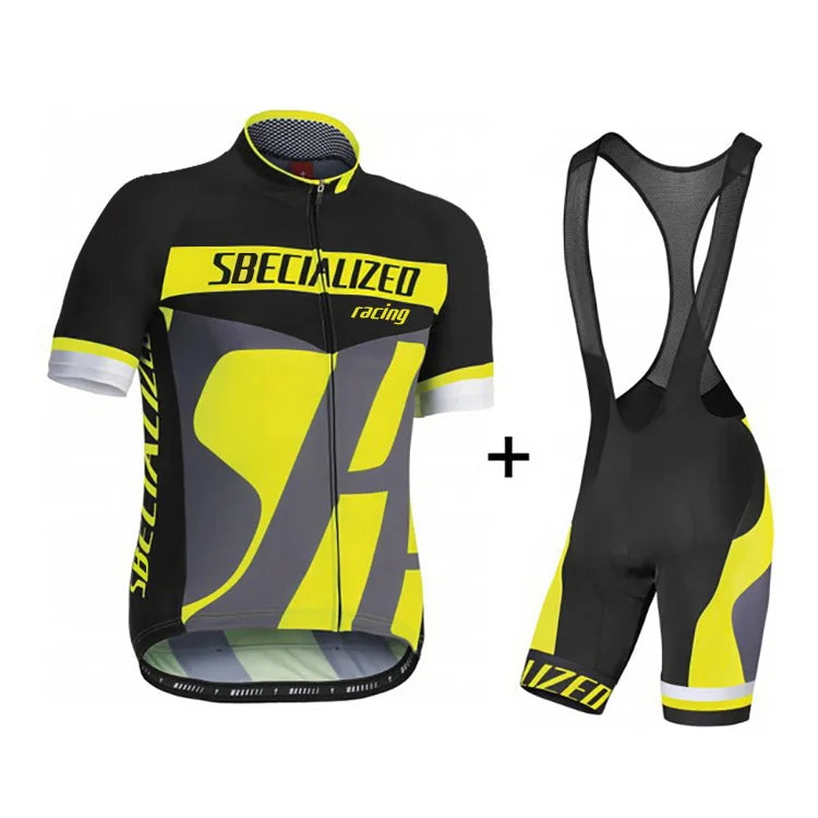 Fietskleding Set Heren - Ademende Wielertrui en Bib Shorts voor Zomer - Velinix