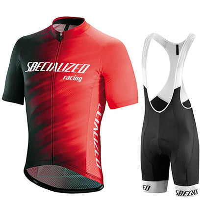 Fietskleding Set Heren - Ademende Wielertrui en Bib Shorts voor Zomer