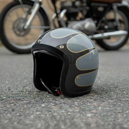 Vintage Motorhelm Laag Profiel DOT-gecertificeerd Glasvezel