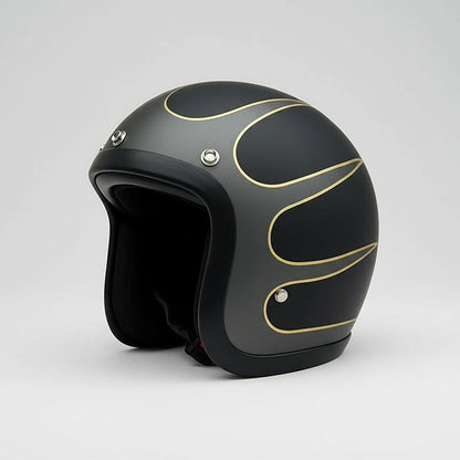 Vintage Motorhelm Laag Profiel DOT-gecertificeerd Glasvezel