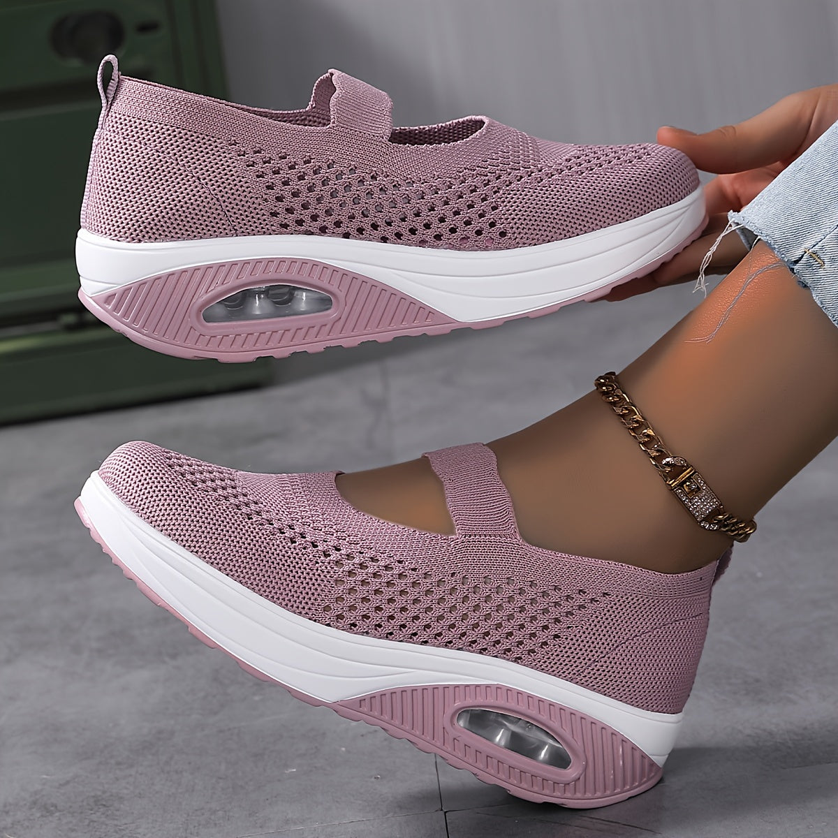 FlexiKnit™ – Dames Sneakers Ademend en Comfortabel Slip-On Design-3