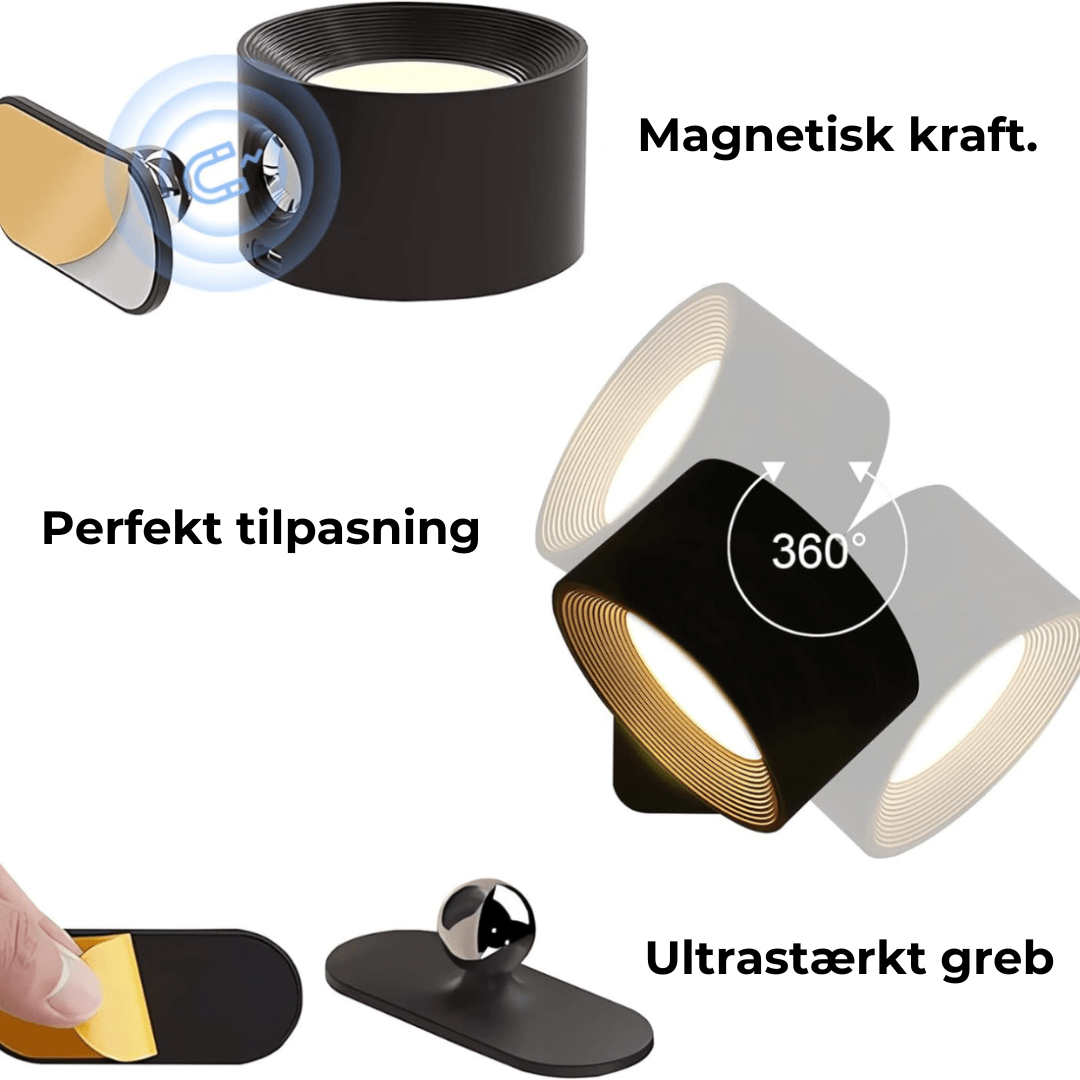 Draadloze Wandlamp Flexilight met Touch en 360 Rotatie