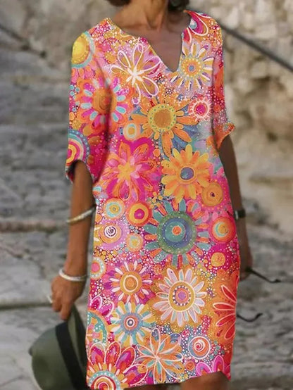 Variant image for FloraCharm™ – Dames Bloemjurk van Katoen Ademend & Elegant voor Zomer-13