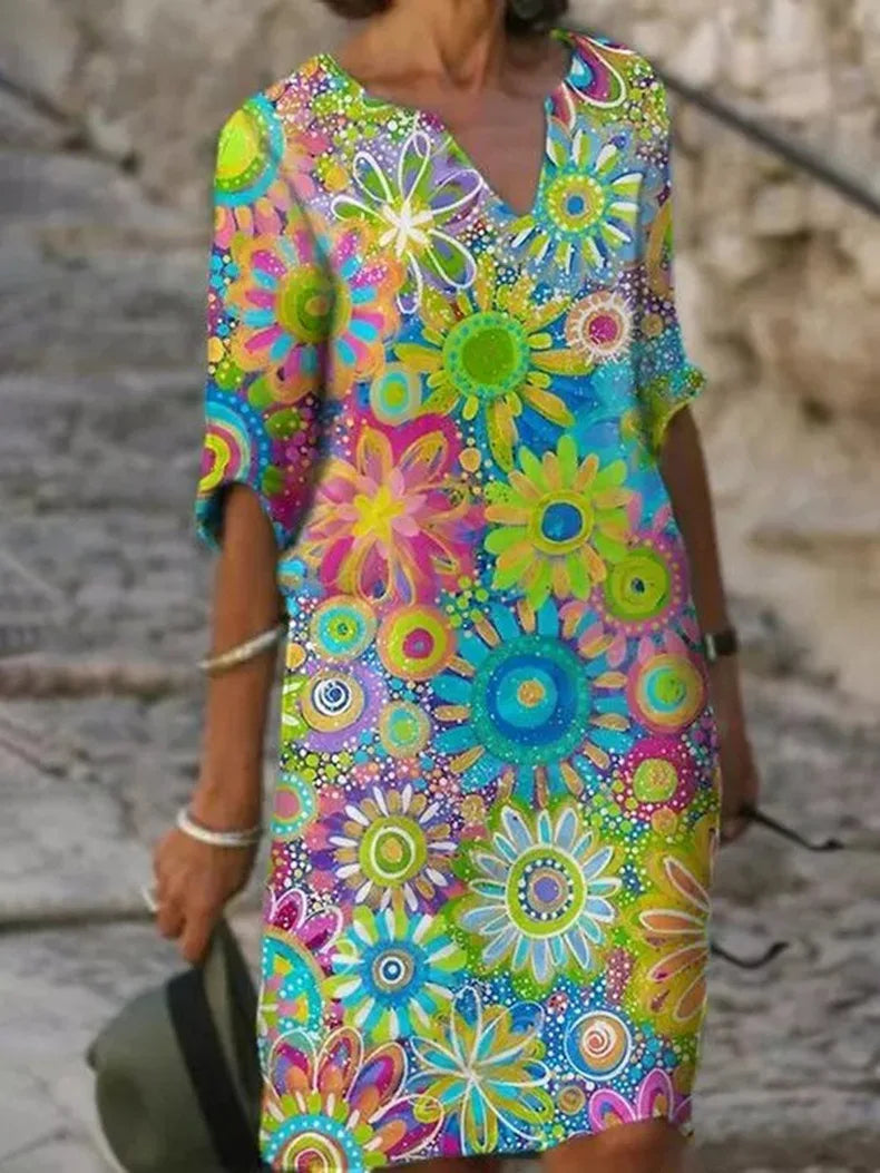 Variant image for FloraCharm™ – Dames Bloemjurk van Katoen Ademend & Elegant voor Zomer-1