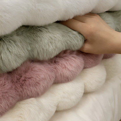 Ronde Deurmat Zachte Antislip Fleece voor Thuis