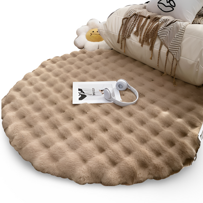 Ronde Deurmat Zachte Antislip Fleece voor Thuis