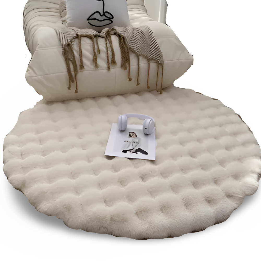 Ronde Deurmat Zachte Antislip Fleece voor Thuis
