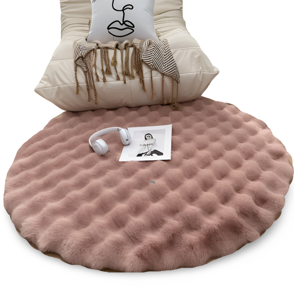 Ronde Deurmat Zachte Antislip Fleece voor Thuis