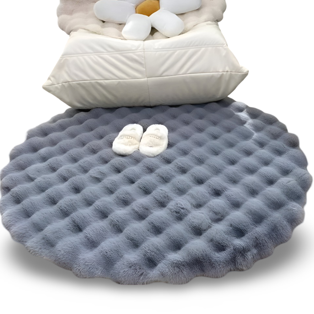 Ronde Deurmat Zachte Antislip Fleece voor Thuis