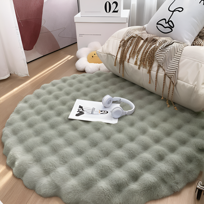 Ronde Deurmat Zachte Antislip Fleece voor Thuis
