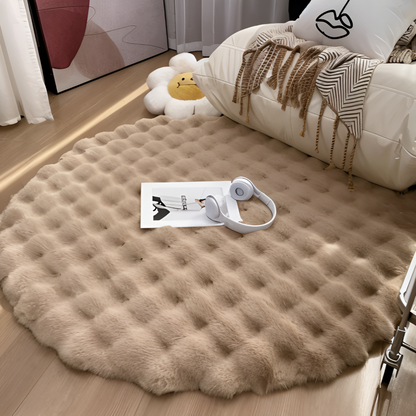 Ronde Deurmat Zachte Antislip Fleece voor Thuis