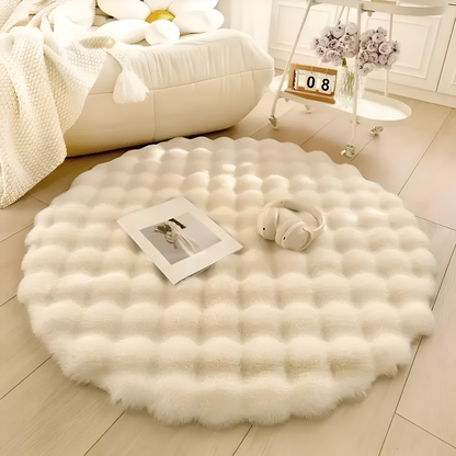 Ronde Deurmat Zachte Antislip Fleece voor Thuis