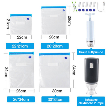 Herbruikbare Vacuümzakken FreshGuard Set van 10