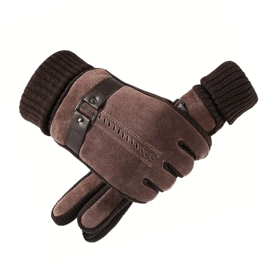 FrostEdge – Herenhandschoenen Winterproof Fleece & Leer – Winddicht & Warm 0