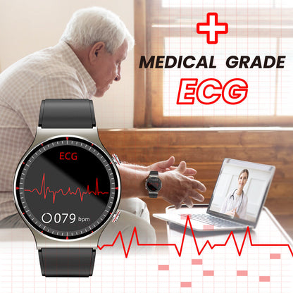 Medische Smartwatch EKG met SpO2 en Hartslag-monitoring Waterdicht