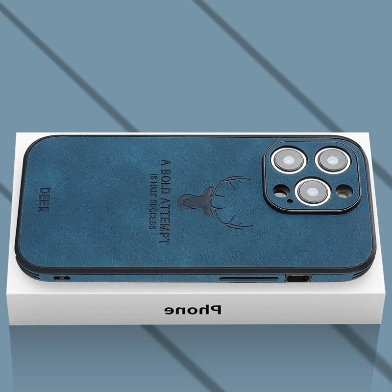 Leren iPhone Hoesje met Stijlvol Design en Schokbestendige Bescherming