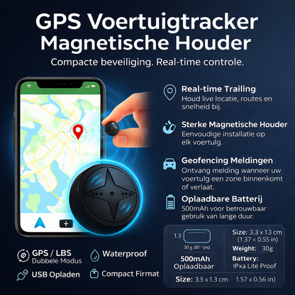 GPS Tracker Voertuigbeveiliging Magnetisch Realtime Volgen
